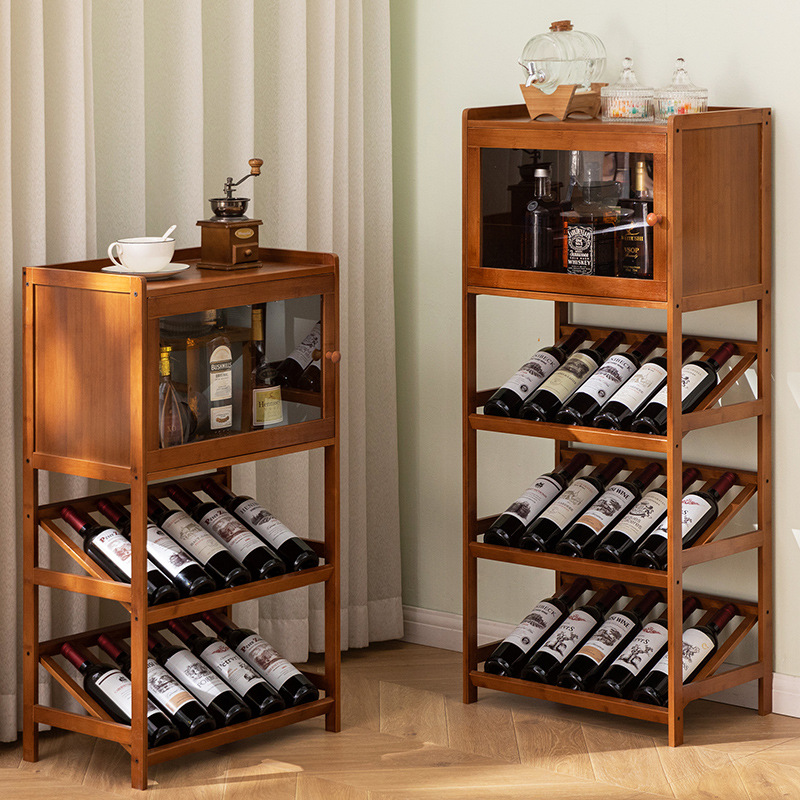 Solid Bamboo Wine Rack 3/4-Tie - Home Bar Shelves ulasan dan harga