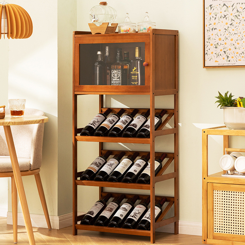 Solid Bamboo Wine Rack 3/4-Tie - Home Bar Shelves ulasan dan harga