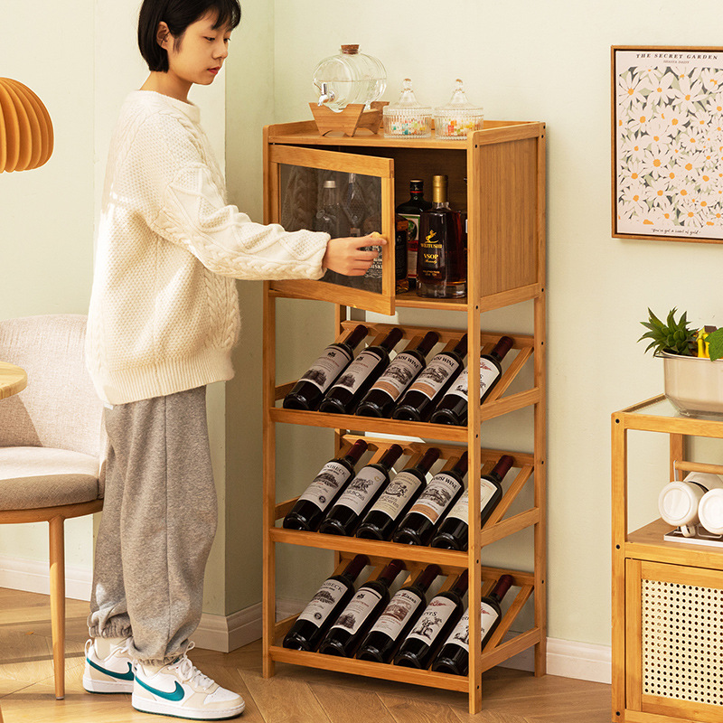 Solid Bamboo Wine Rack 3/4-Tie - Home Bar Shelves ulasan dan harga