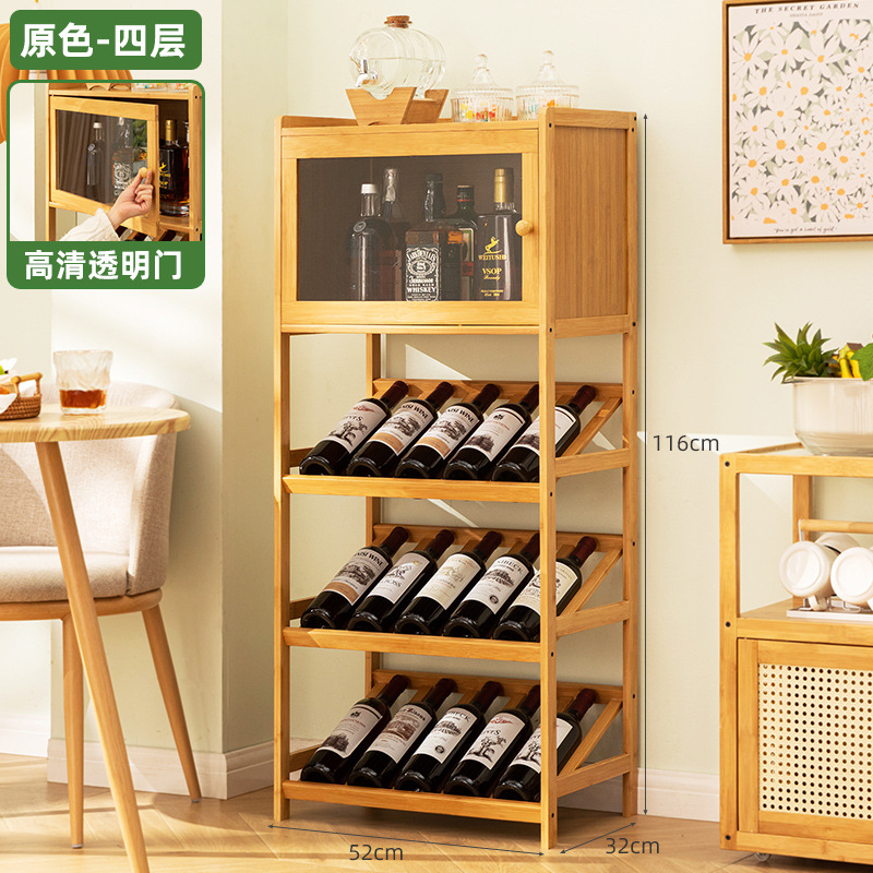 Solid Bamboo Wine Rack 3/4-Tie - Home Bar Shelves ulasan dan harga