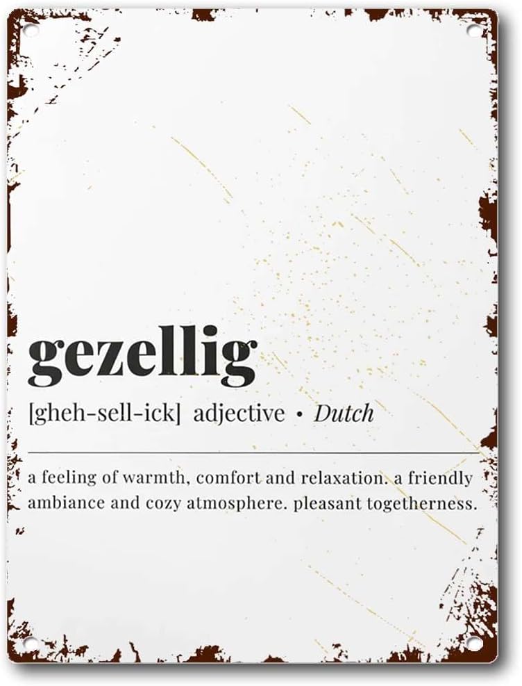 Tin Sign Dutch Word Art Gezell - Home Bar Word ulasan dan harga