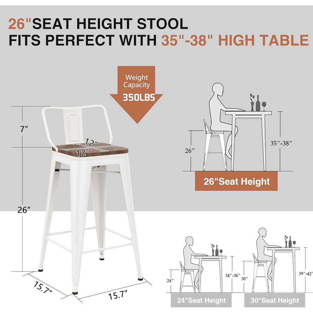 26 Inch Bar Stools Set o 4 Ind - Home Bar Stools ulasan dan harga