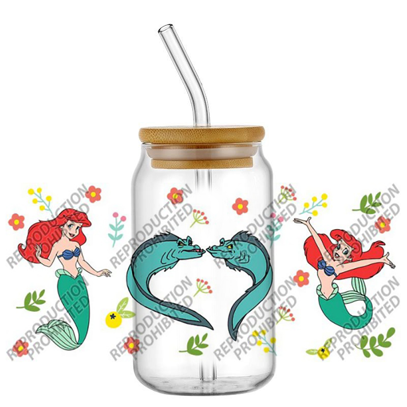 Popular Retro Cartoon Mermaid  - Old Fashioned Glass ulasan dan harga