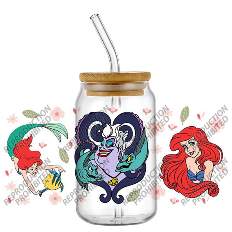 Popular Retro Cartoon Mermaid  - Old Fashioned Glass ulasan dan harga