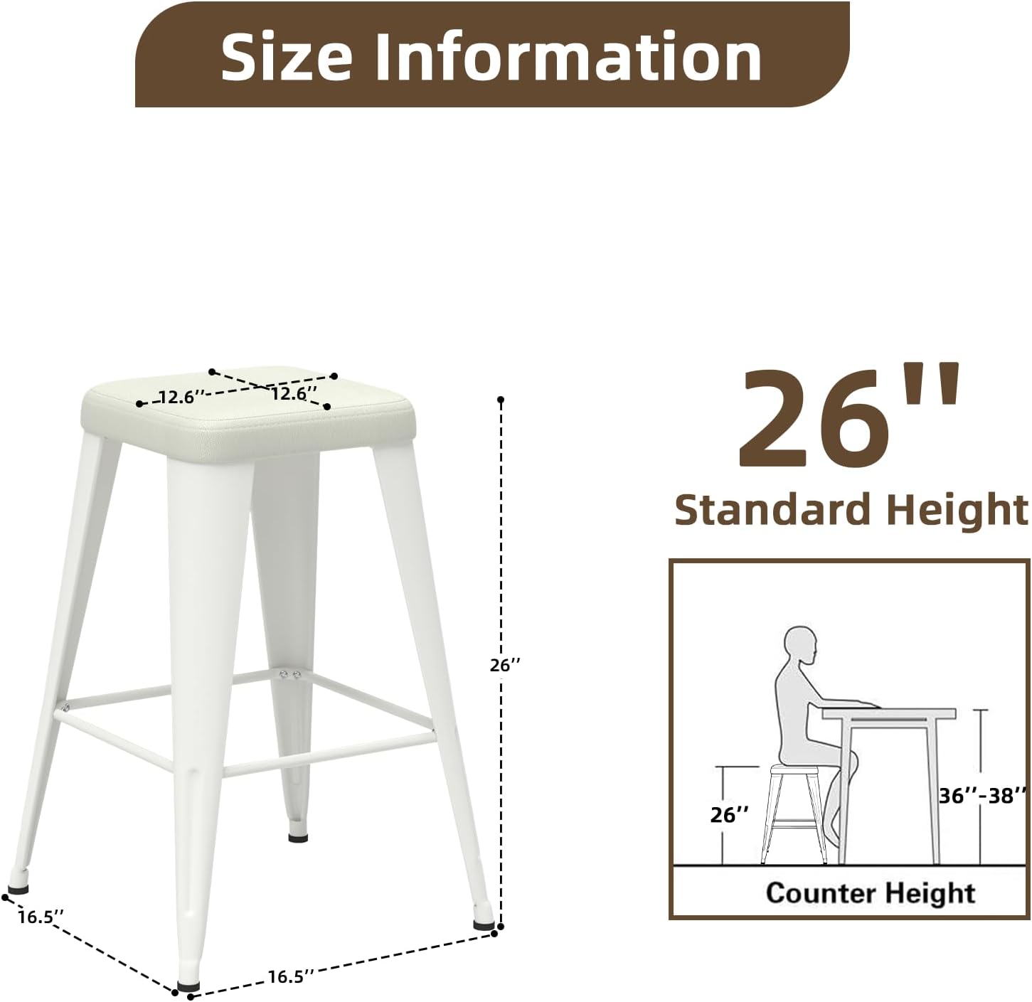 Bar Stools Set of 4, 26