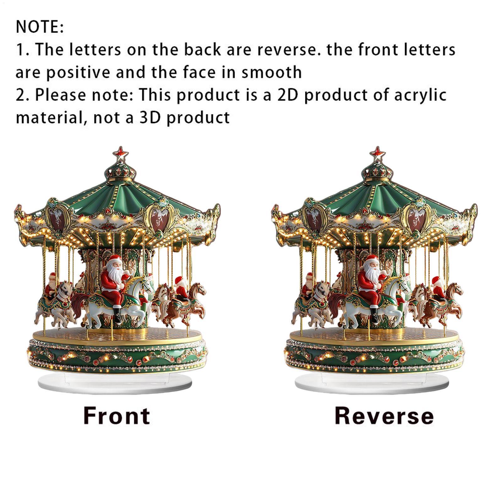Christmas Carousel Acrylic 2D  - Home Bar Shelves ulasan dan harga