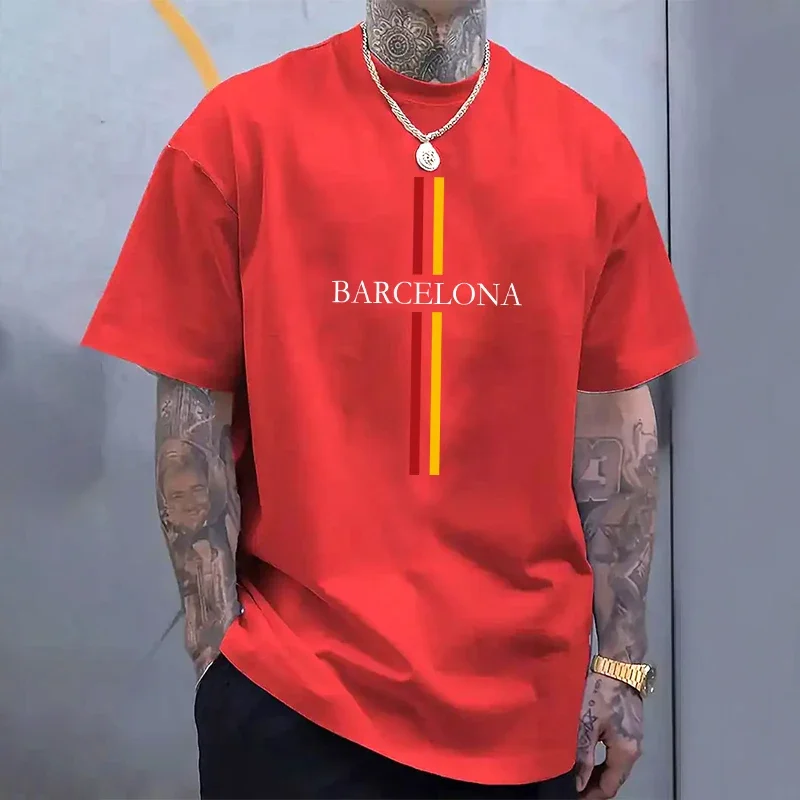 Barcelona Men's Cotton T-shirt - Home Barcelona ulasan dan harga