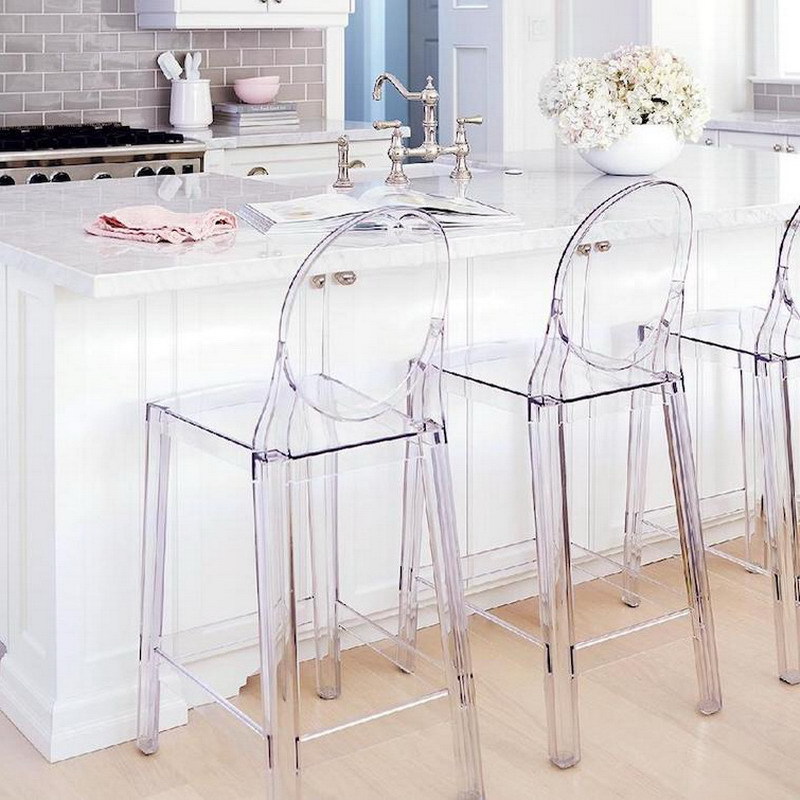 8Pcs Fashion Home Decor Clear  - Home Bar Stools ulasan dan harga