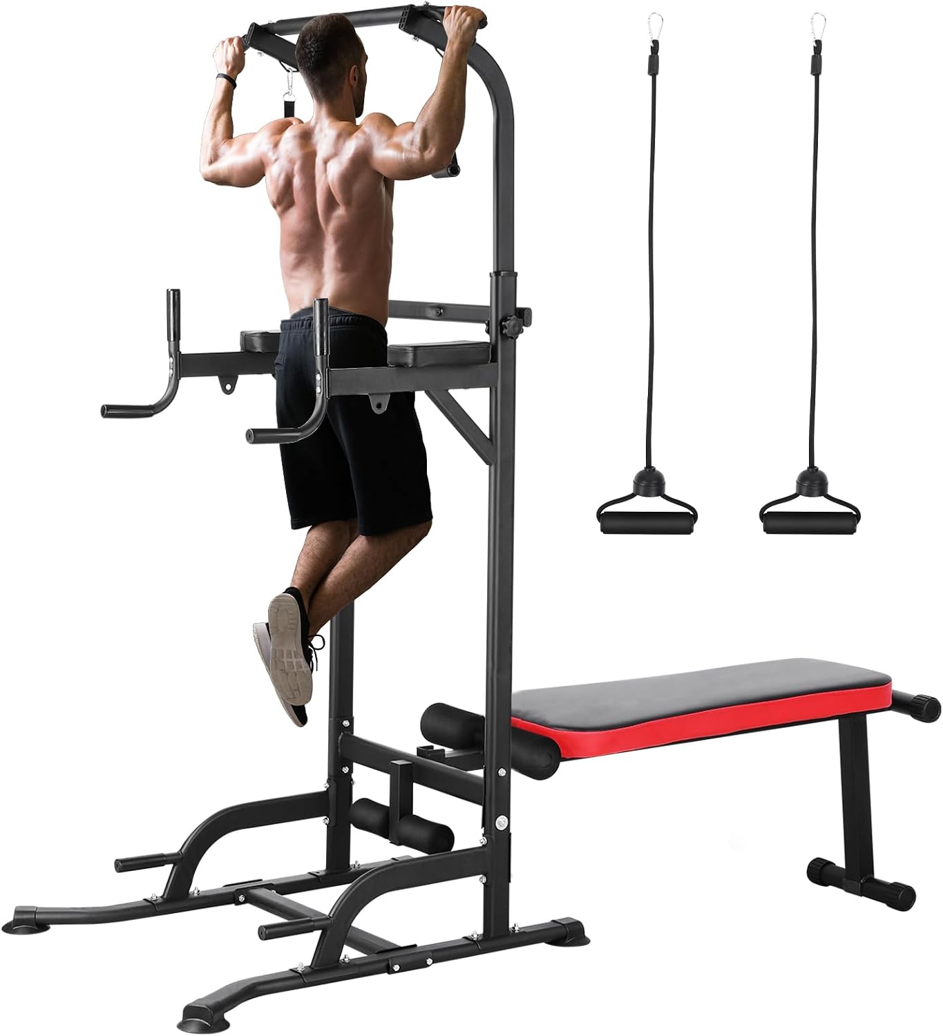 Power Tower with Bench, Pull U - Home Bar And Gym ulasan dan harga