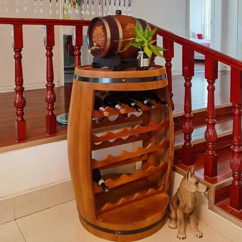 Solid Wood Wine Rack Oak Barre - Home Bar Shelves ulasan dan harga
