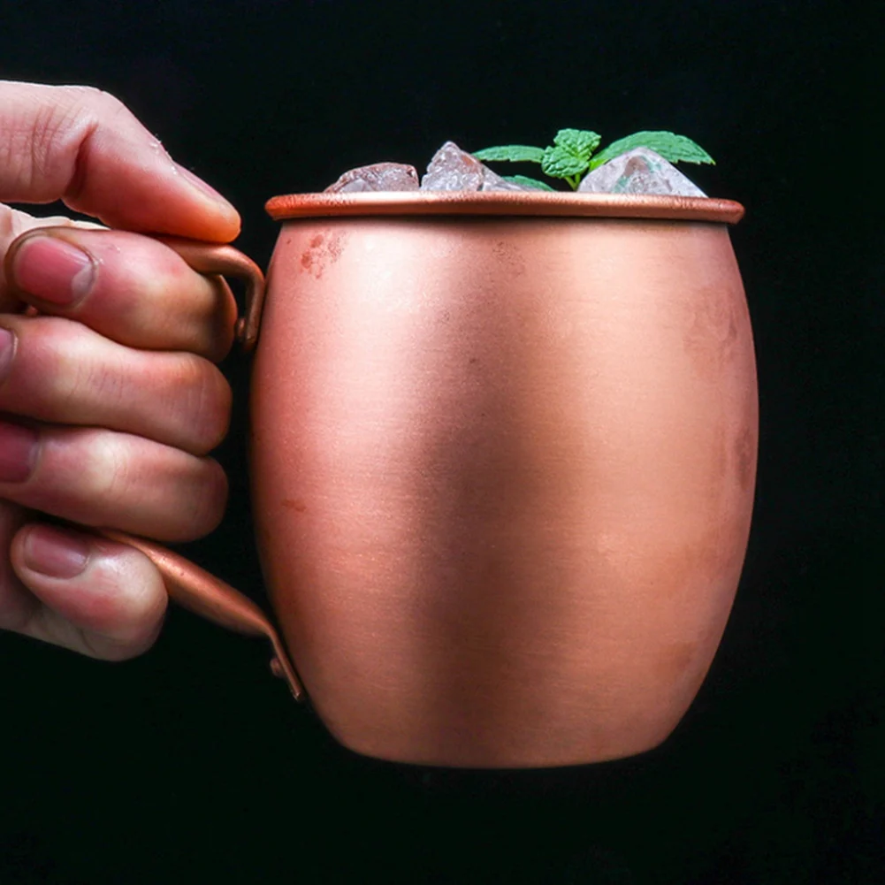 530ML 100% Pure Copper Mug Mos - Mule Copper Mug ulasan dan harga