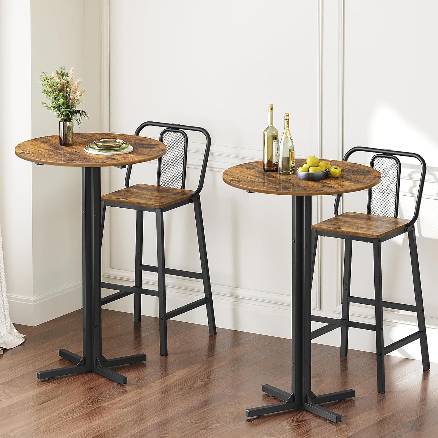 Round Bar Table Set of 2, Coun - Home Bar And Counter ulasan dan harga