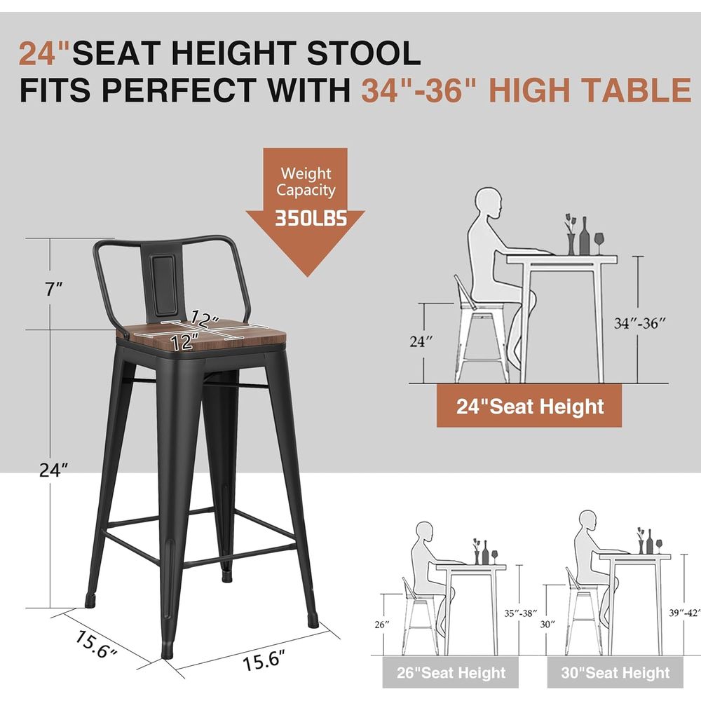 24 Inch Bar Stools Set o 4 Ind - Home Bar Stools ulasan dan harga