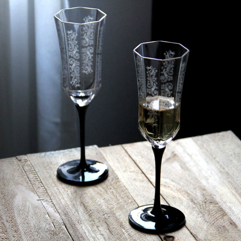 French Vintage Champagne Glass - Old Fashioned Glass ulasan dan harga