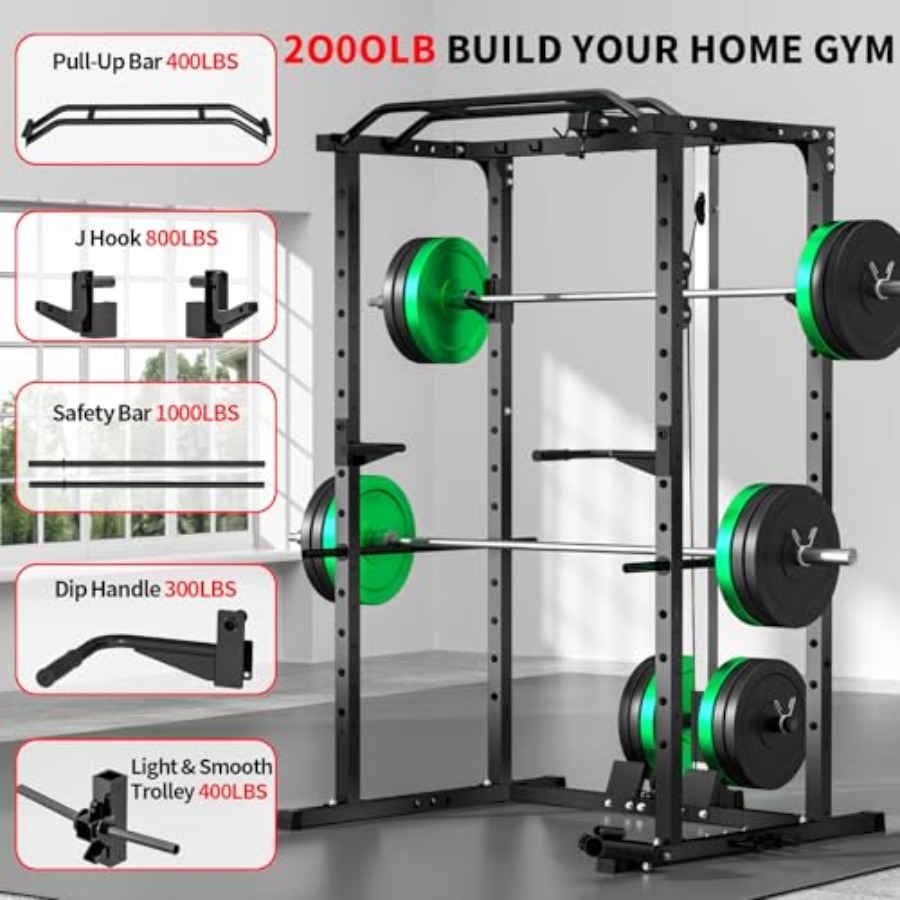 Home gym power rack with LAT p - Home Bar And Gym ulasan dan harga