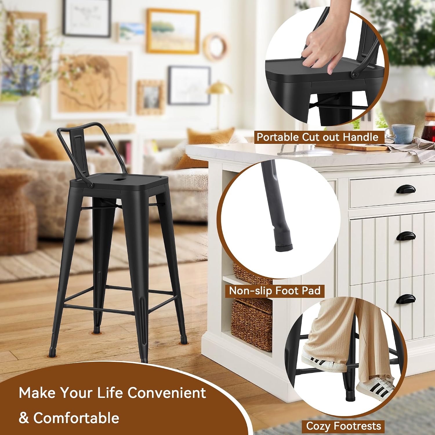 Industrial Metal Bar Stools wi - Home Bar Stools ulasan dan harga