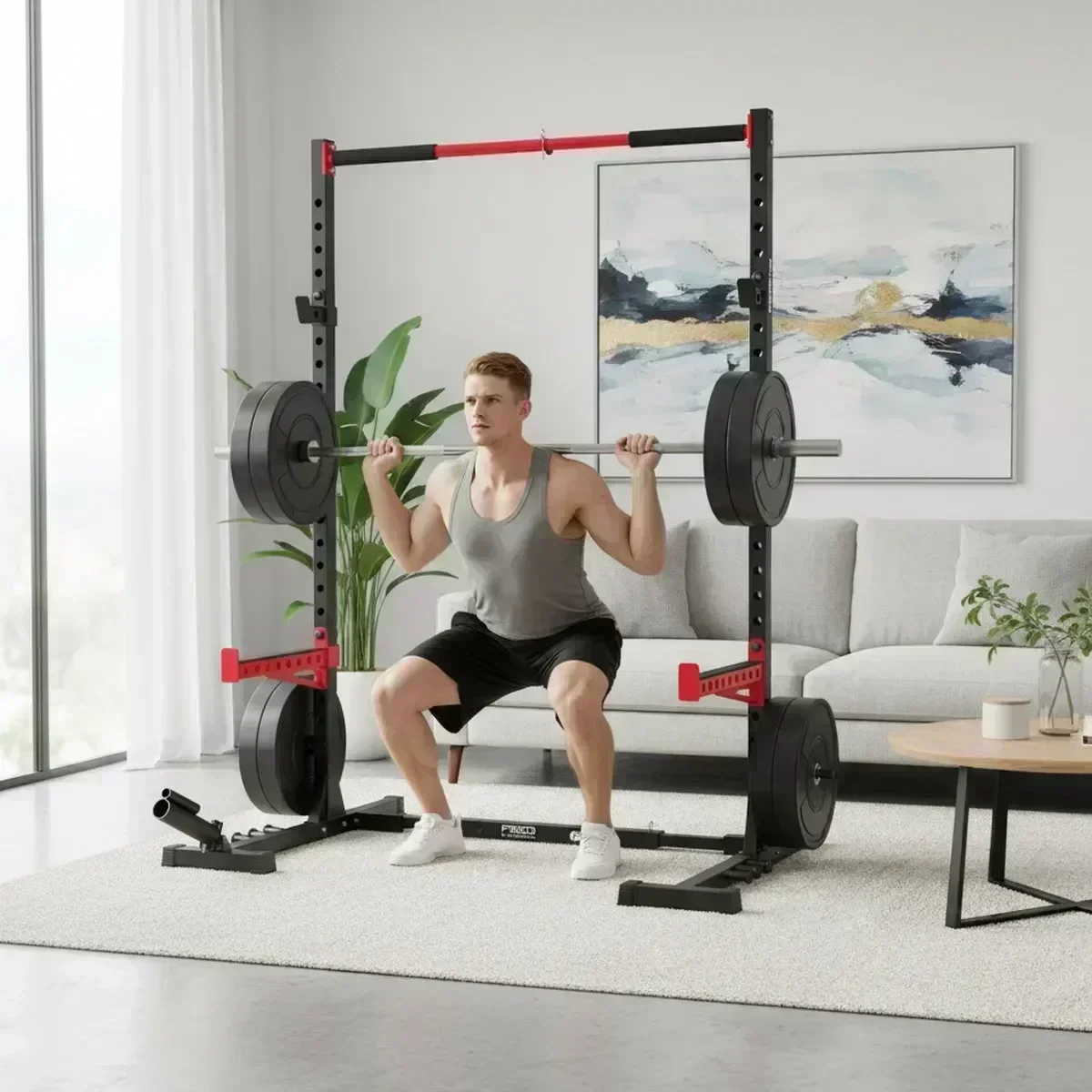 Adjustable Home Gym Squat Rack - Home Bar And Gym ulasan dan harga