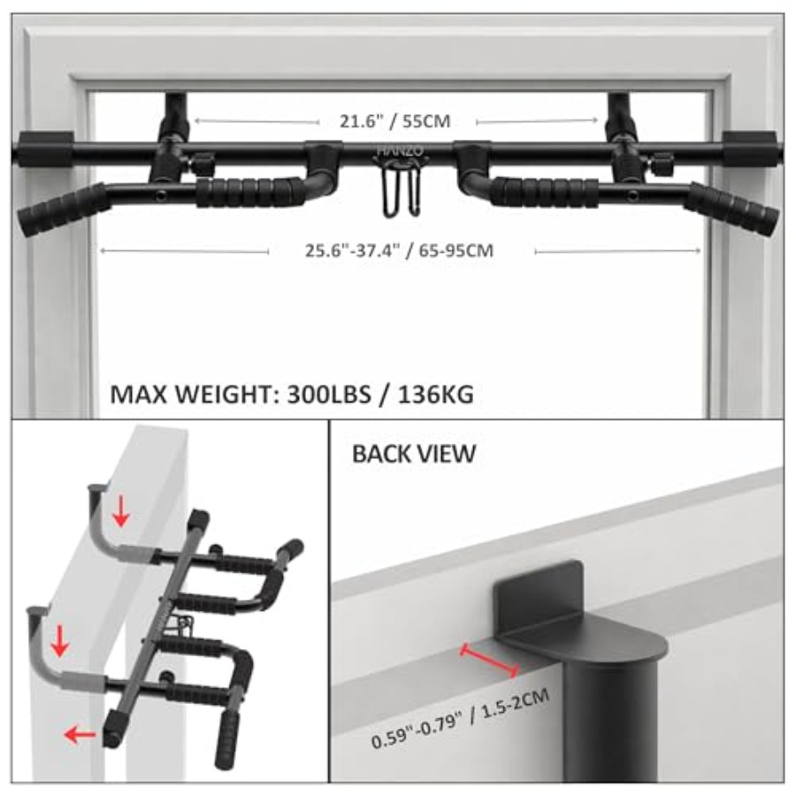 Doorway Pull Up Bar Set with S - Home Bar And Gym ulasan dan harga