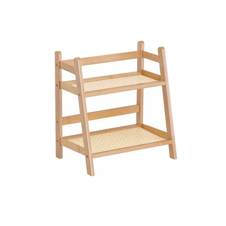 1PC Light Brown Bamboo Multi-U - Home Bar Shelves ulasan dan harga