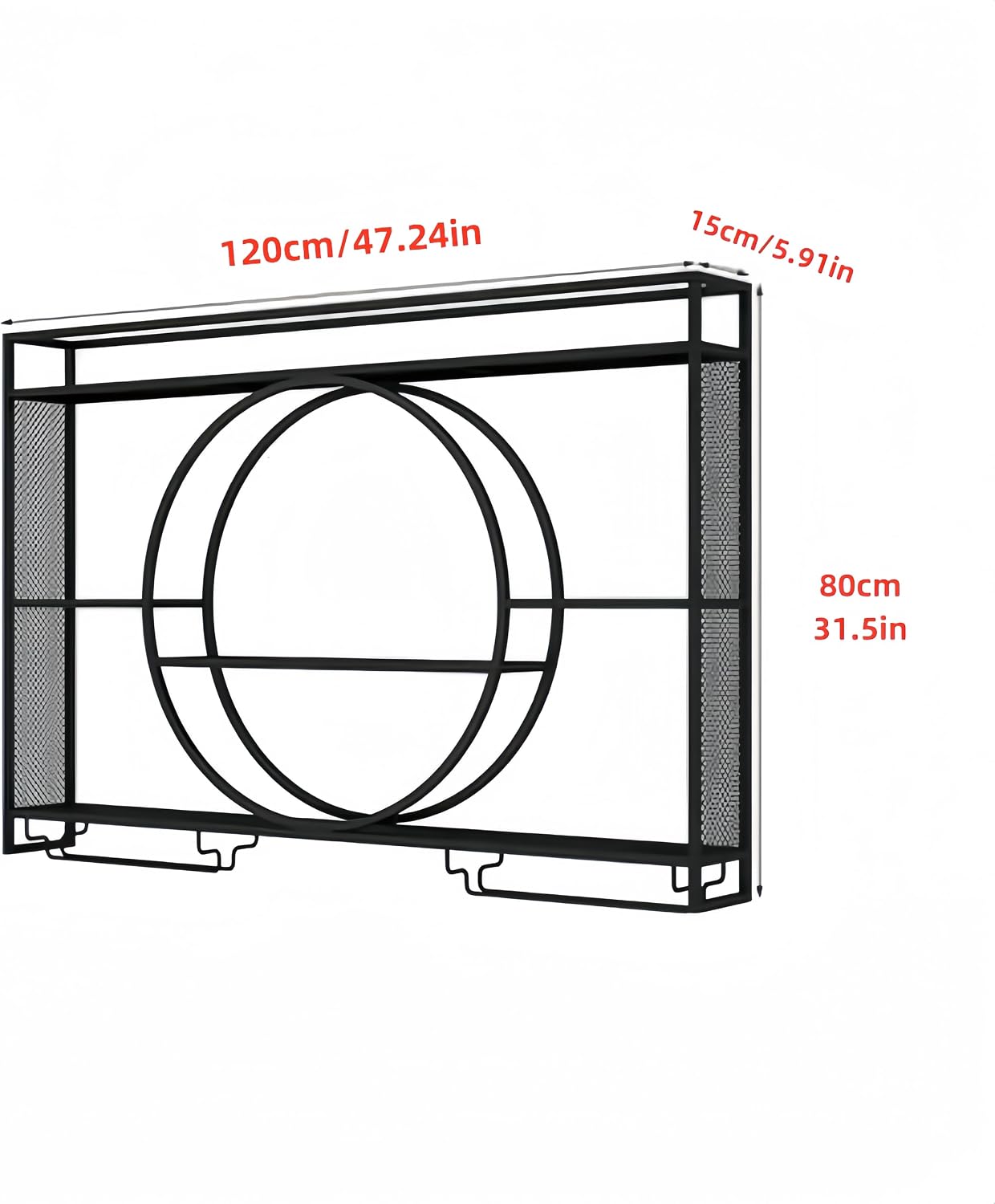 Black Metal Wall Mounted Wine  - Home Bar Shelves ulasan dan harga