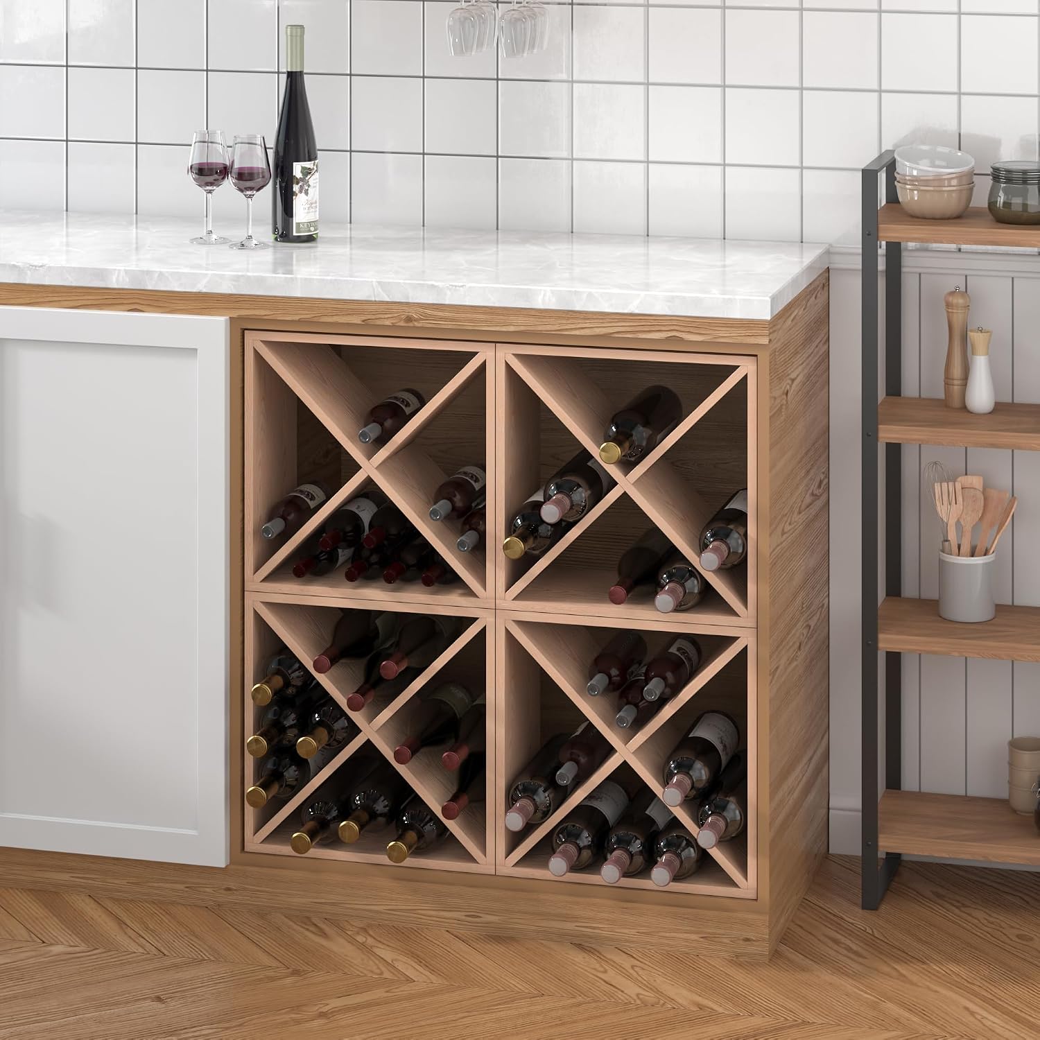 96 Bottle Wine Rack Countertop - Home Bar Shelves ulasan dan harga