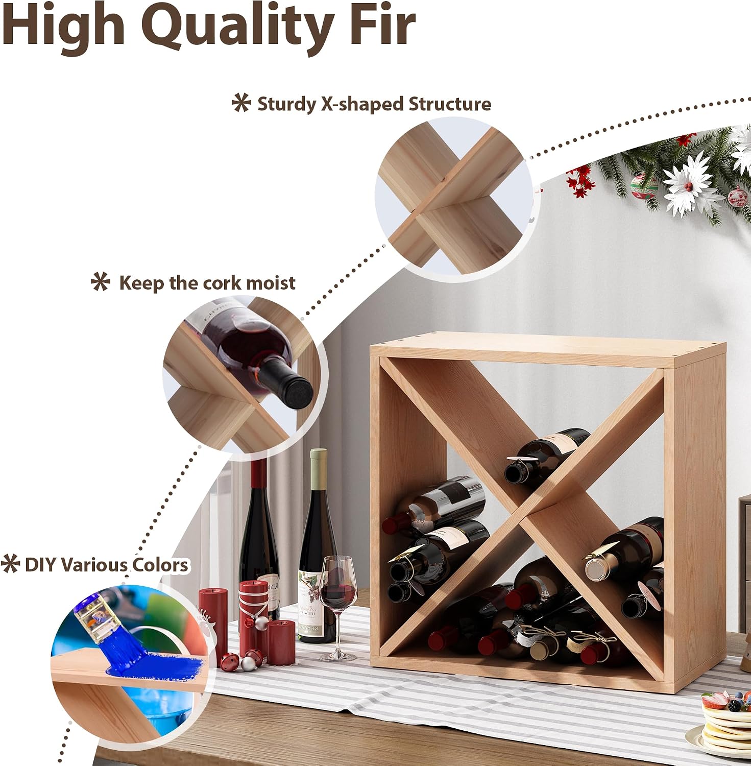 96 Bottle Wine Rack Countertop - Home Bar Shelves ulasan dan harga