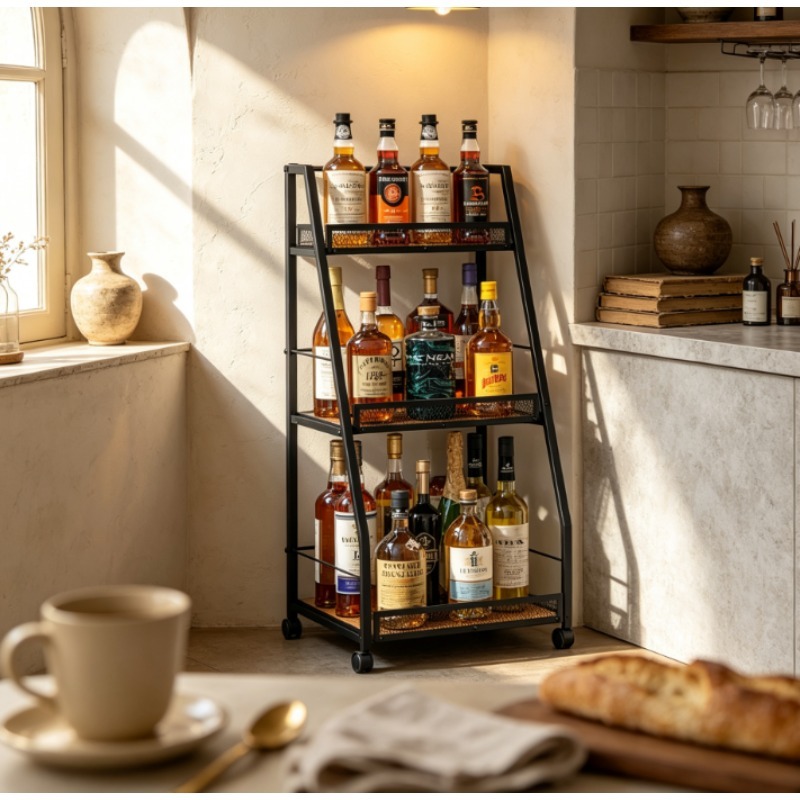 3-Tier Ladder Wine Rack Freest - Home Bar Shelves ulasan dan harga