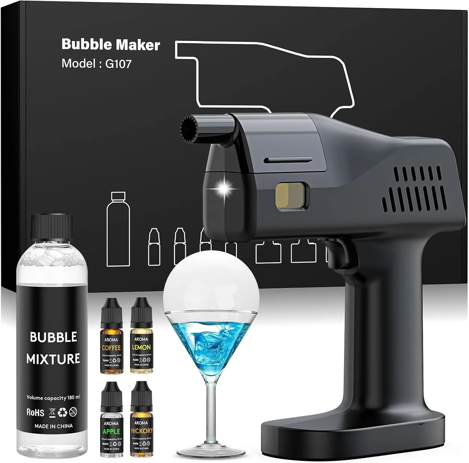 Electric Cocktail Smoke Bubble - Smoking Gun Kit ulasan dan harga