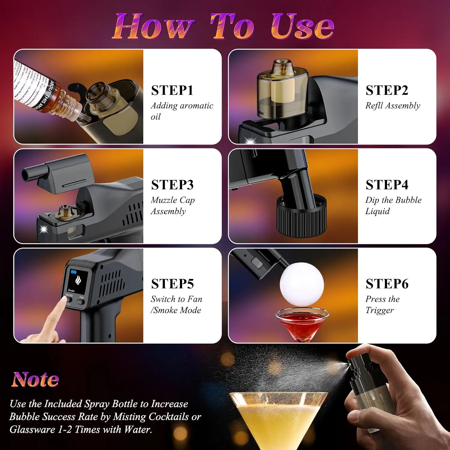 Electric Cocktail Smoke Bubble - Smoking Gun Kit ulasan dan harga