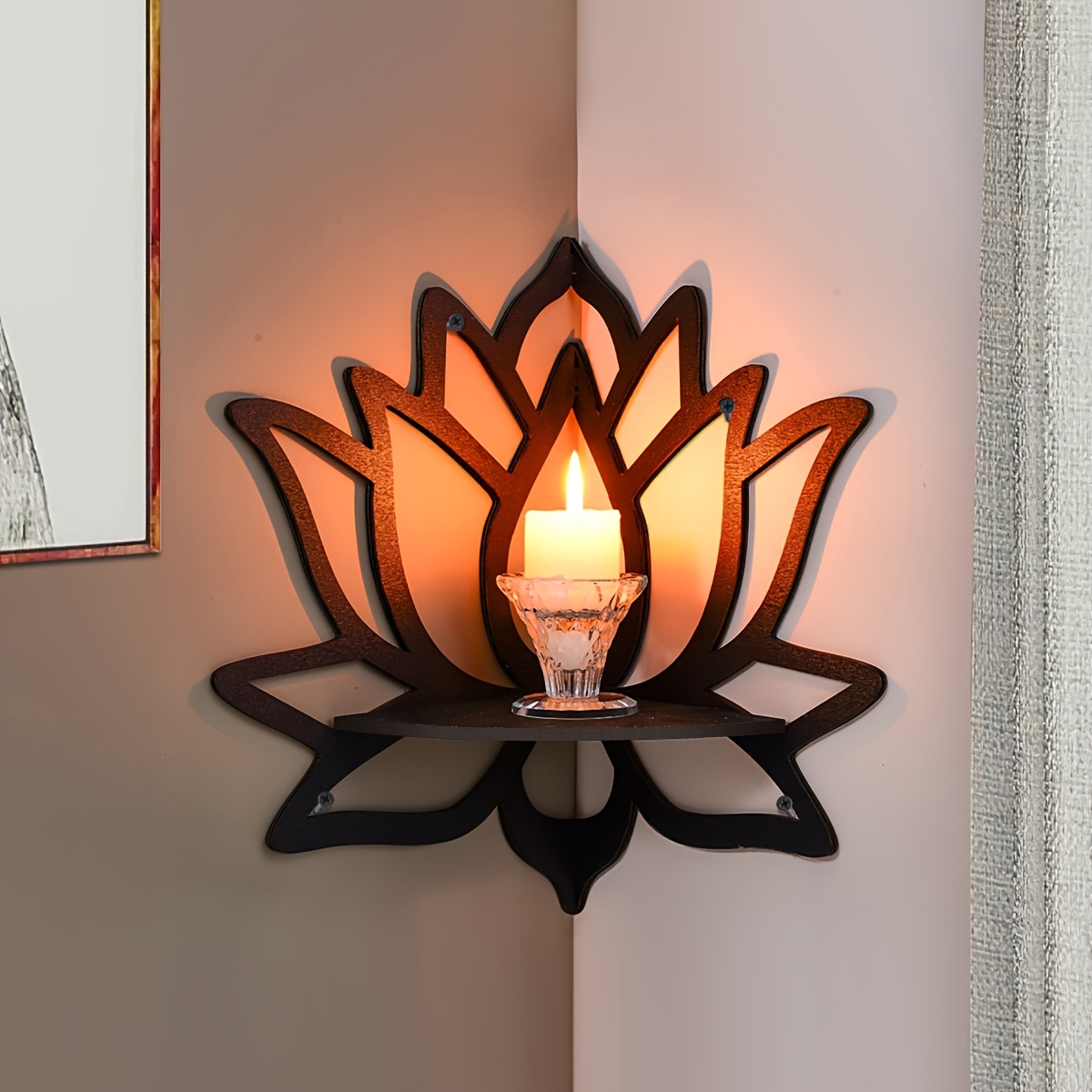 Lotus Corner Floating Shelf, H - Home Bar Shelves ulasan dan harga