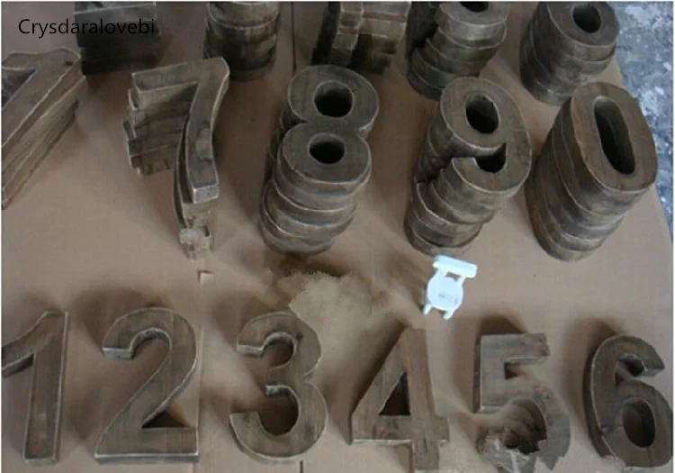 1-9 Number Retro Wood Personal - Home Bar Word ulasan dan harga