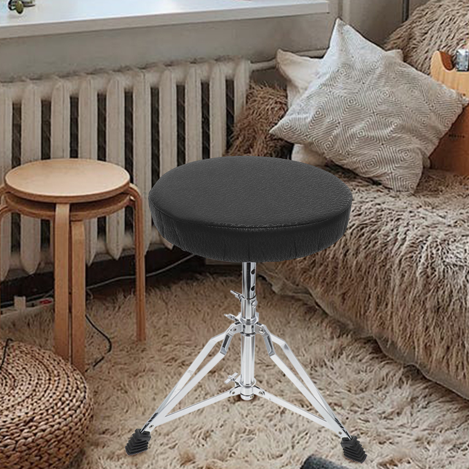 Super Round Stool Cover Black  - Home Bar Stools ulasan dan harga